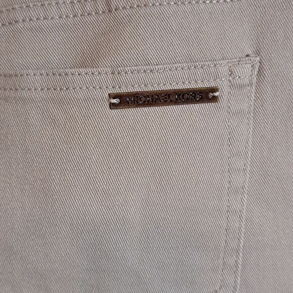 Michael Michael Kors Women’s Jeans NWT dusty Sage Size 12 Skinny 5 Pocket Logo - Picture 4 of 14